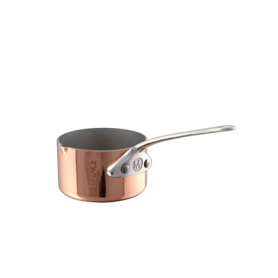Mauviel M'Mini Copper Sauce Pan With Pouring Spout & Stainless Steel Handle, 0.21-qt - Kitchen Universe