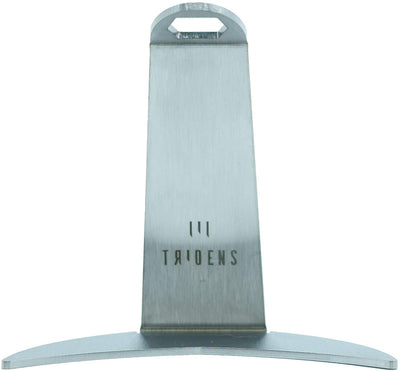 Tridens Hand Finished Ergonomic Brushed Stainless Steel Fork With Stainless Steel Holder, 165mm / 6.5-in - Kitchen Universe