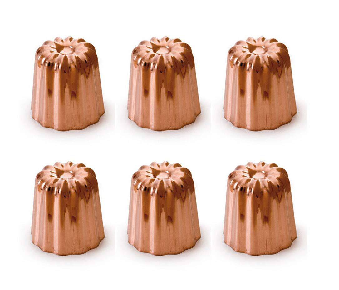 Mauviel M'passion Copper Canele Mold w/Tinned Lined Interior, 6 Units - Kitchen Universe