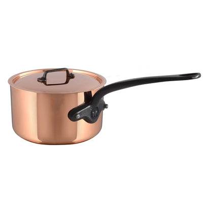 Mauviel M'heritage M150 CI Copper Sauce Pan with Lid, 1.8 qt - Kitchen Universe