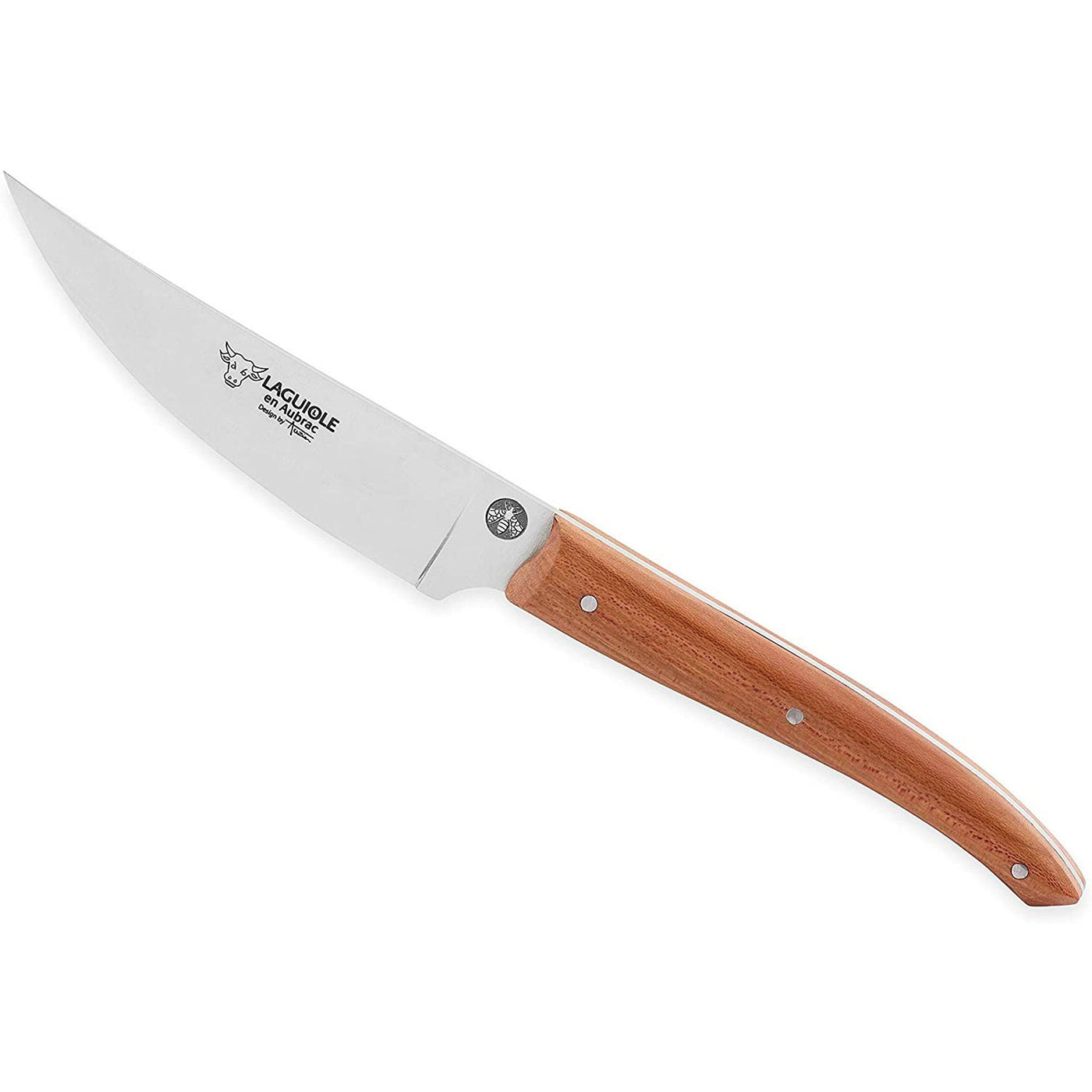 Laguiole en Aubrac Gourmet 7-Piece Kitchen Knife Set With Mixed Wood Handles & Magnetic Oak Block - Kitchen Universe
