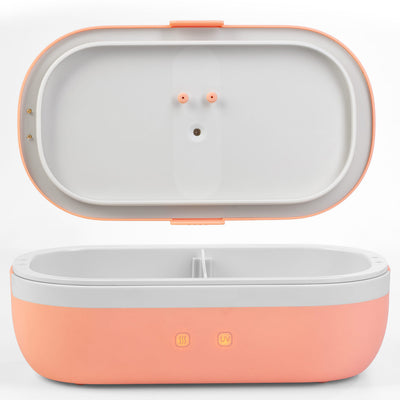 UVI Self Heating & Cleaning Lunch Box with UV Light, Salmon - Kitchen Universe
