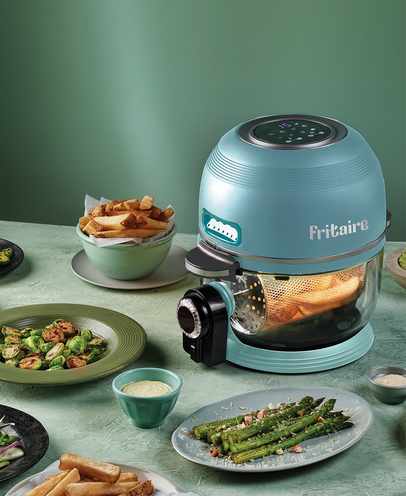  Self-Cleaning Air Fryer 5 Quart with 360 Visibility