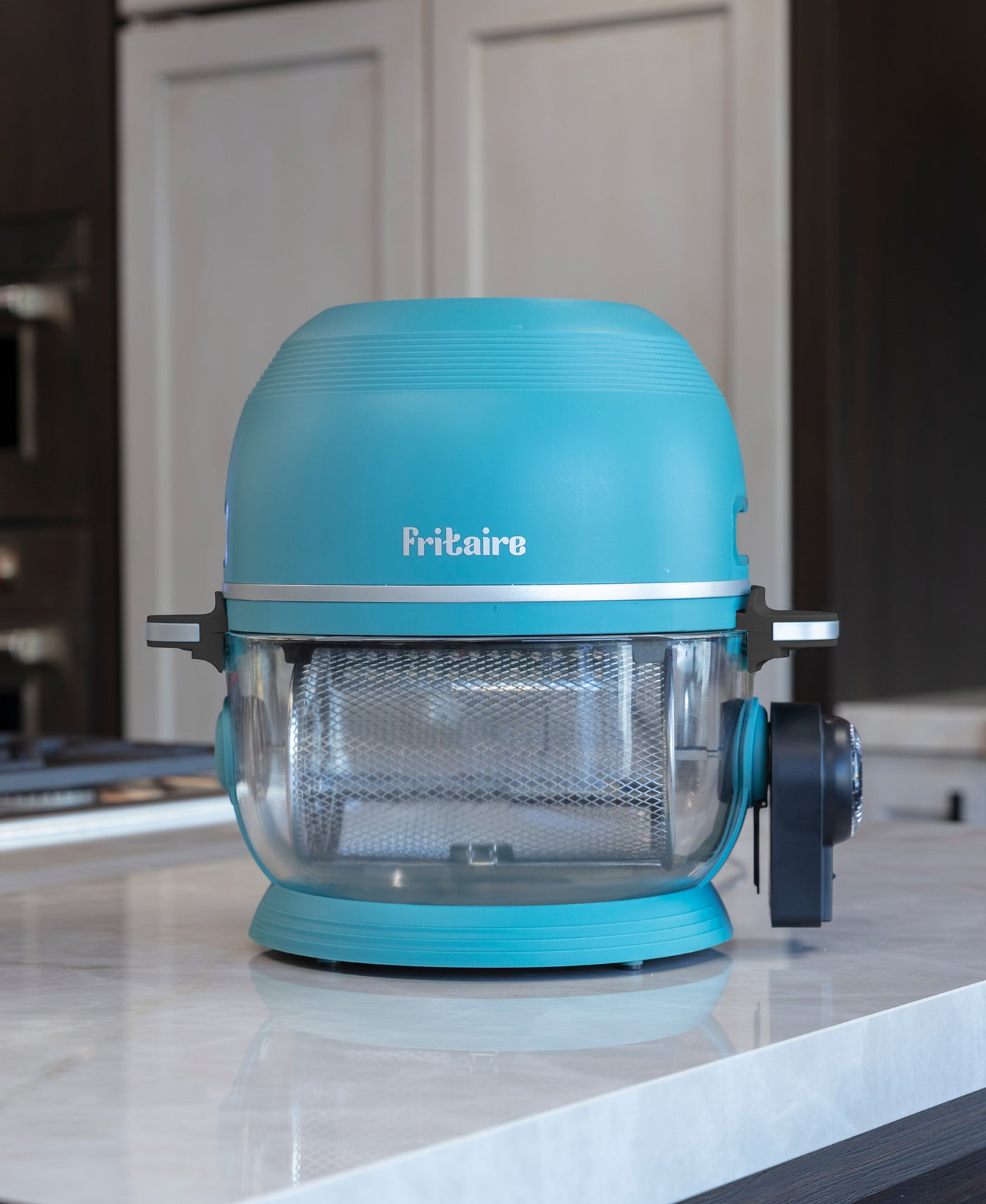 Fritaire Self-Cleaning Glass Bowl Air Fryer, 5-Qt, Green