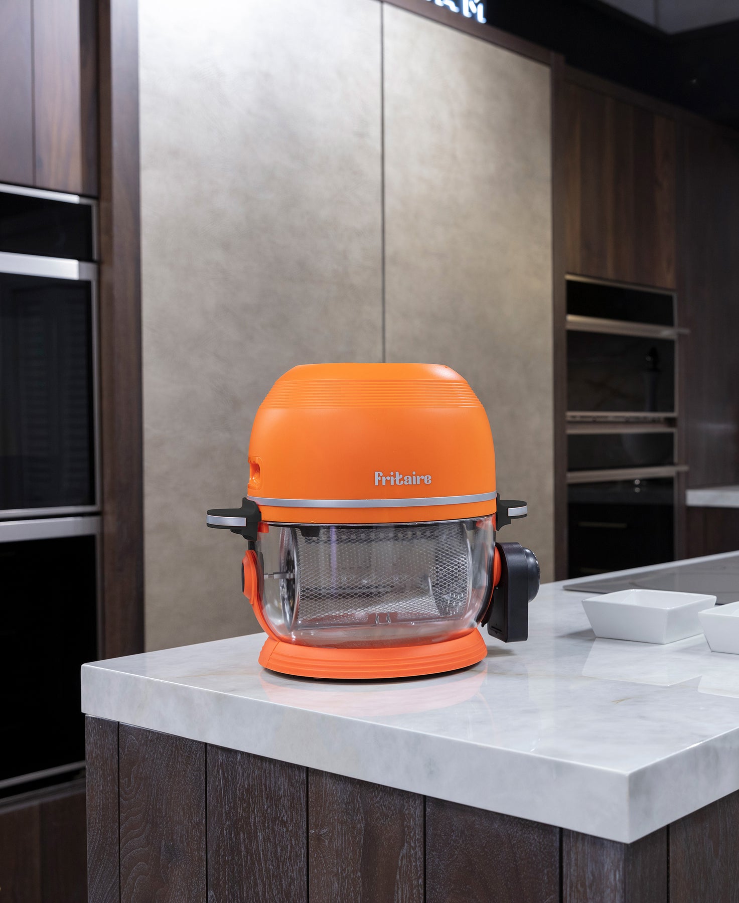 Fritaire Self-Cleaning Glass Bowl Air Fryer Orange