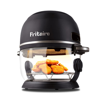 Fritaire Self-Cleaning Glass Bowl Air Fryer, 5-Qt, Black - Kitchen Universe