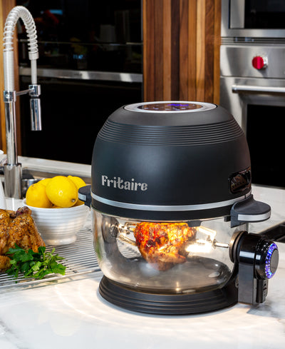 Fritaire Self-Cleaning Glass Bowl Air Fryer, 5-Qt, Black - Kitchen Universe