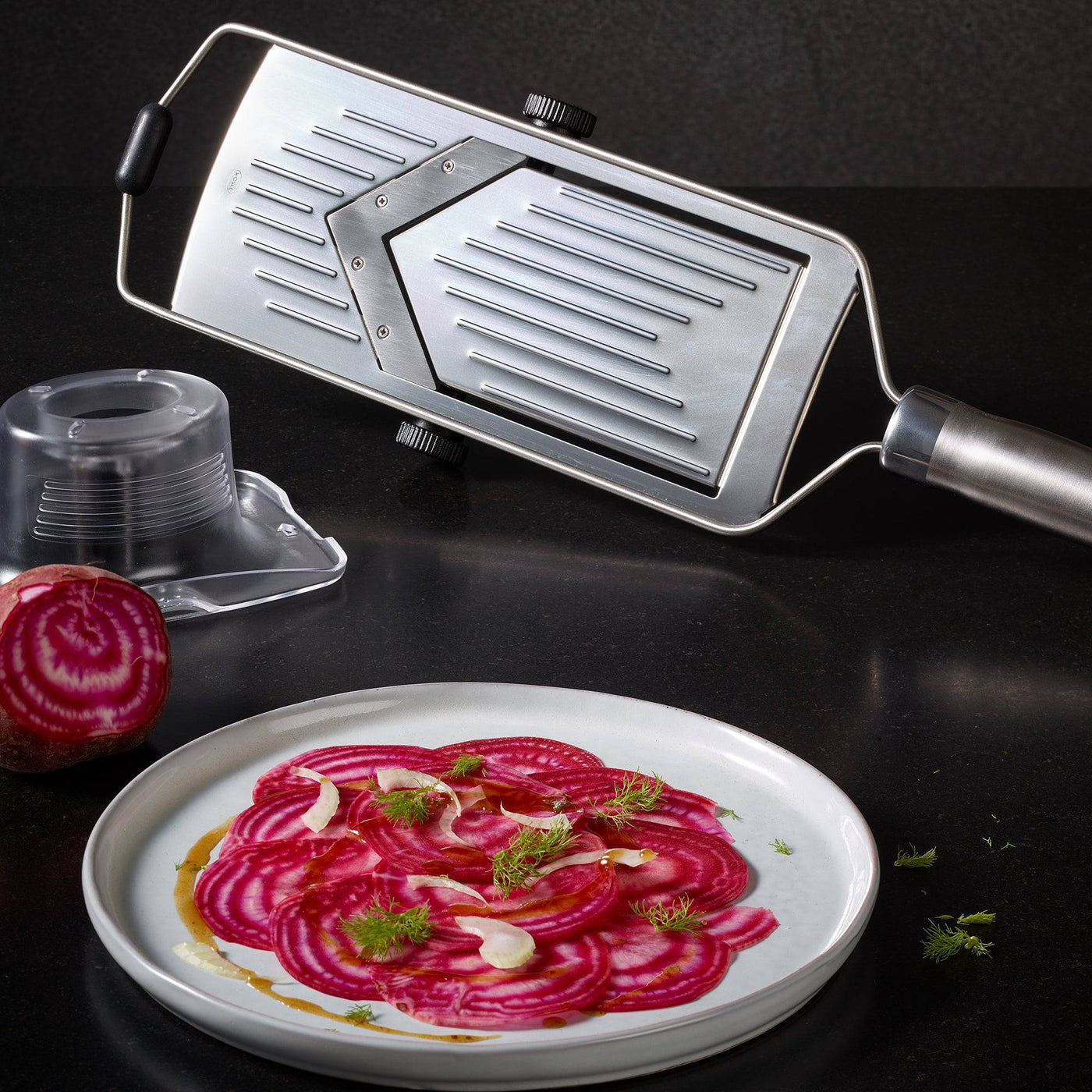 Rosle Stainless Steel Adjustable V-Slicer - Kitchen Universe
