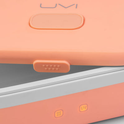 UVI Self Heating & Cleaning Lunch Box with UV Light, Salmon - Kitchen Universe