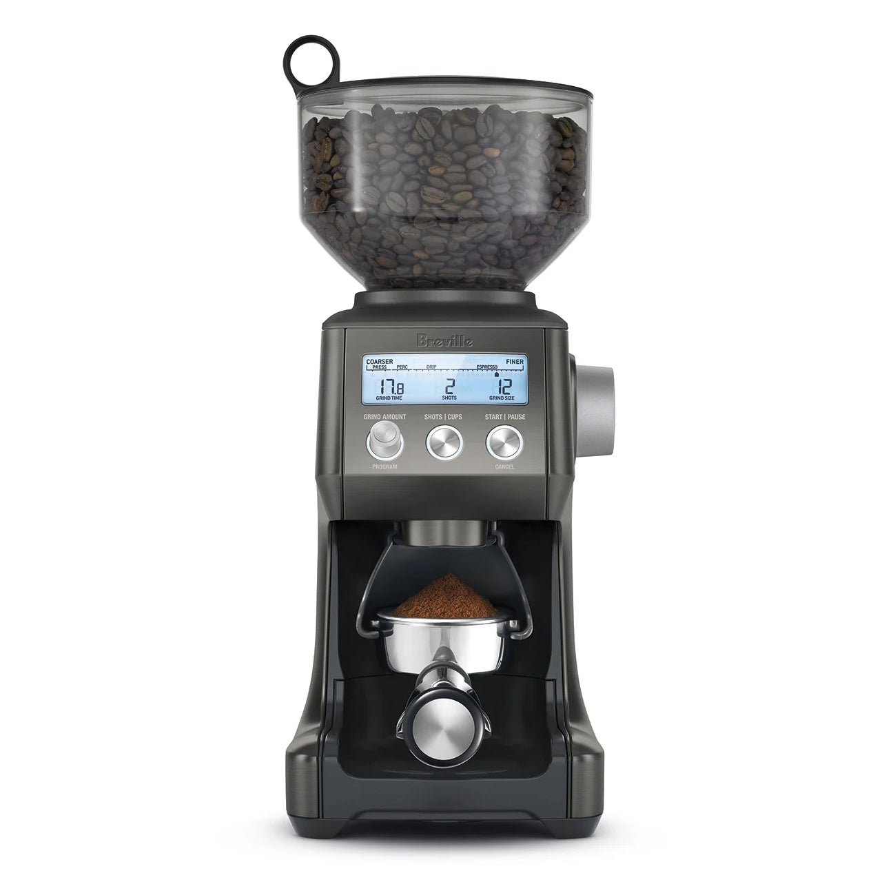 Breville the Smart Grinder Pro Coffee Grinder, Black Stainless Steel - Kitchen Universe