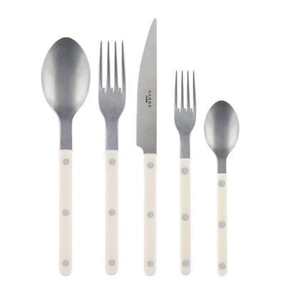 Sabre Bistrot Vintage 5-Piece Flatware Set, Ivory - Kitchen Universe