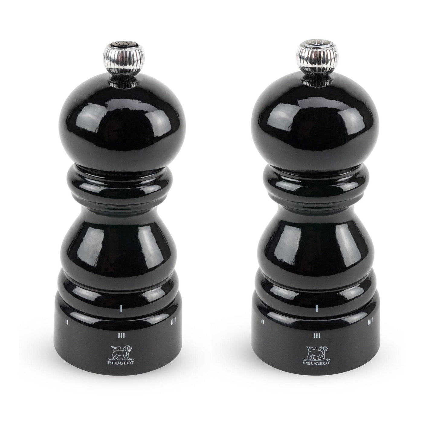 Peugeot Paris u'Select Red Pepper & Salt Mill, Black Lacquer 4.75-in - Kitchen Universe