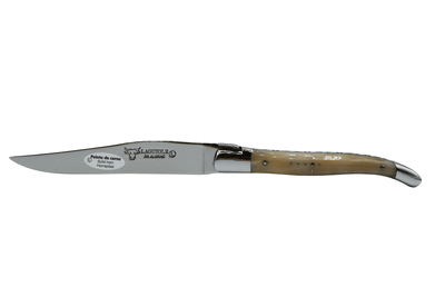 Laguiole en Aubrac Luxury Stainless Steel 2-Piece Steak Knife Set With Solid Horn Handles - Kitchen Universe