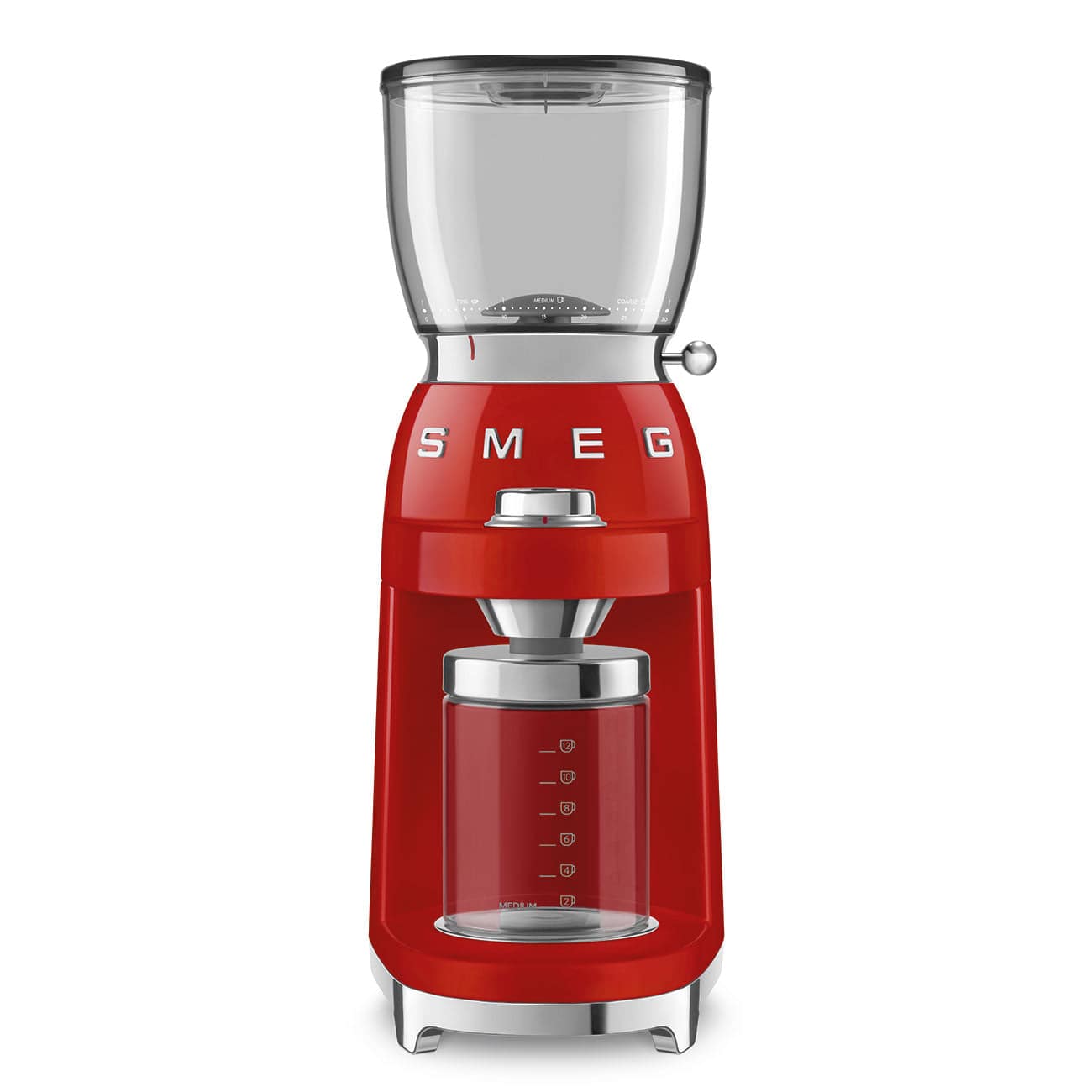 Smeg 50's Retro Style Coffee Grinder, Red - Kitchen Universe