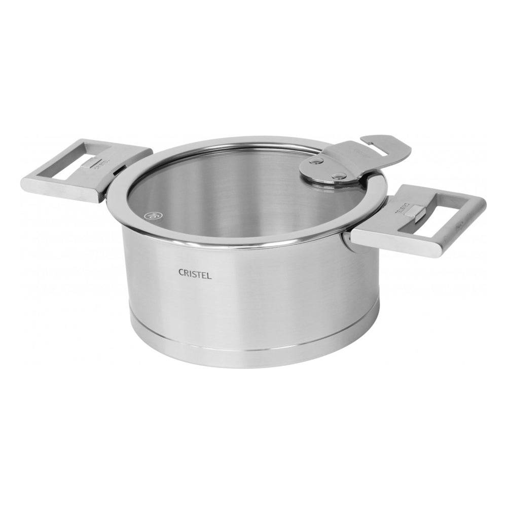 Cristel Strate L Brushed Stainless Stew / Casserole Pan With Lid - Kitchen Universe