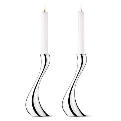 Georg Jensen Cobra Candle Holder Large, Set of 2 - Kitchen Universe