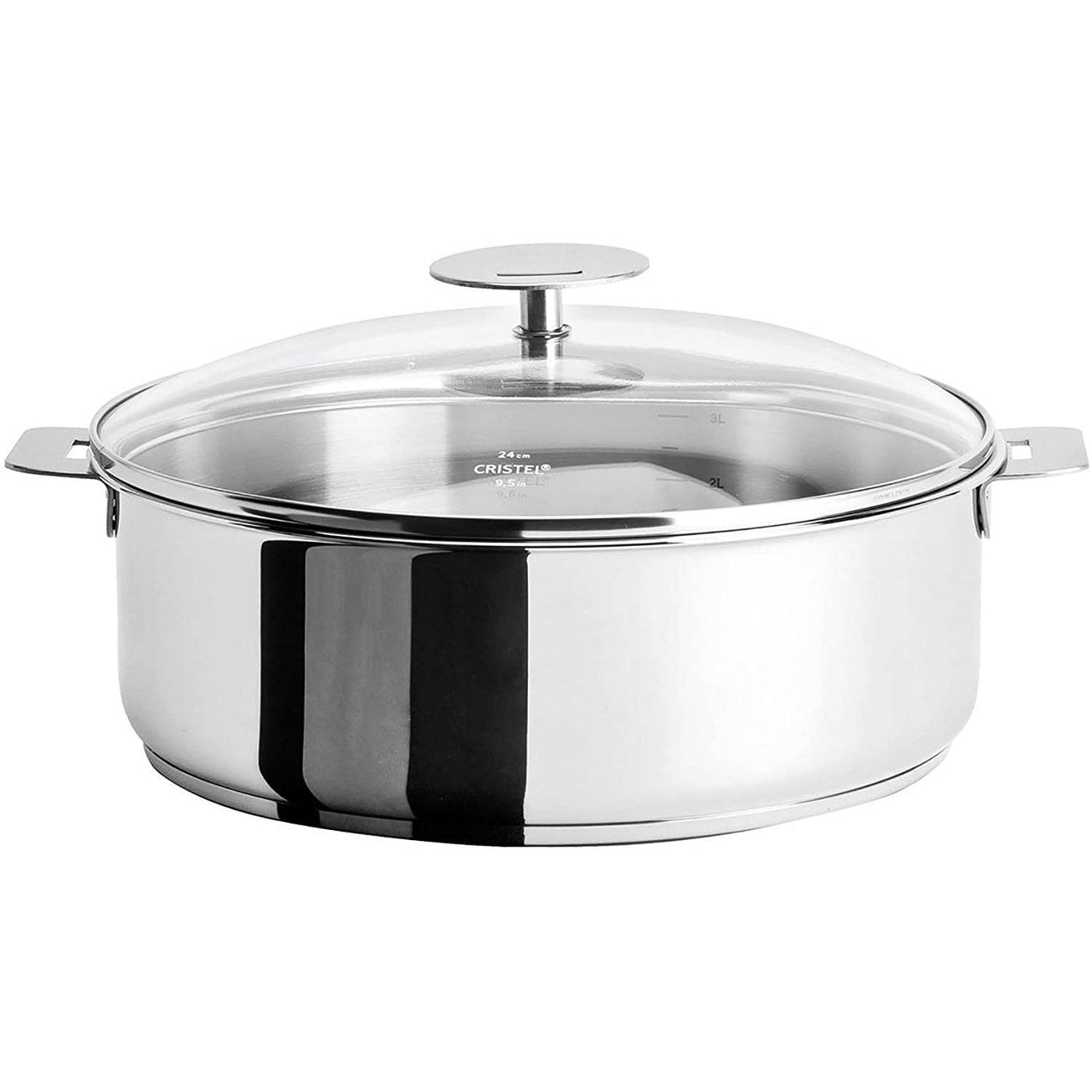 Cristel Casteline Stainless Steel Saute Pan With Lid - Kitchen Universe