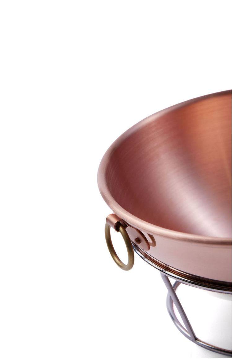 Mauviel Copper Beating Bowl with Loop Handle, Mixing Bowl