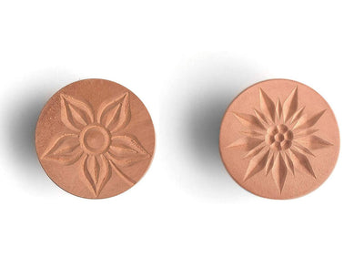 Marcato Corzetti Pearwood Dual Stamp Flower and Double Star, 2.25-In - Kitchen Universe