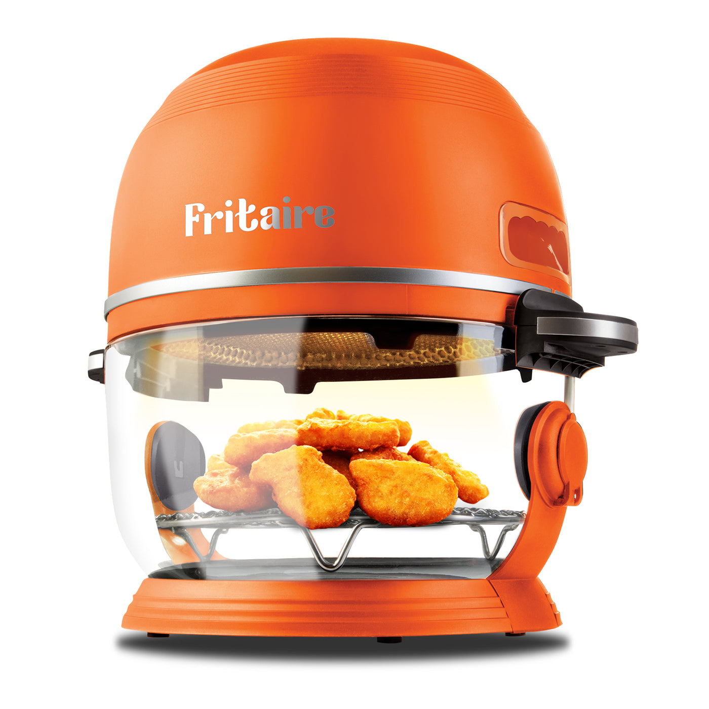 Fritaire Self-Cleaning Glass Bowl Air Fryer Aluminum 5-qt, Orange - Kitchen Universe