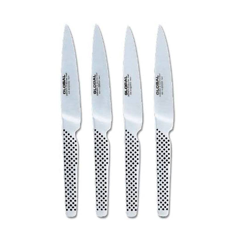 Global Classic Stainless Steel 4-Piece Steak Knife Set - Kitchen Universe