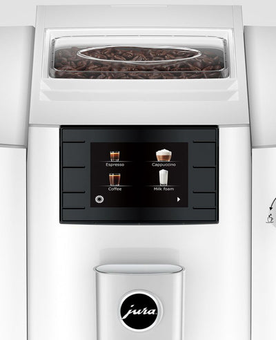 Jura E6 Platinum Coffee Maker, Piano White - Kitchen Universe