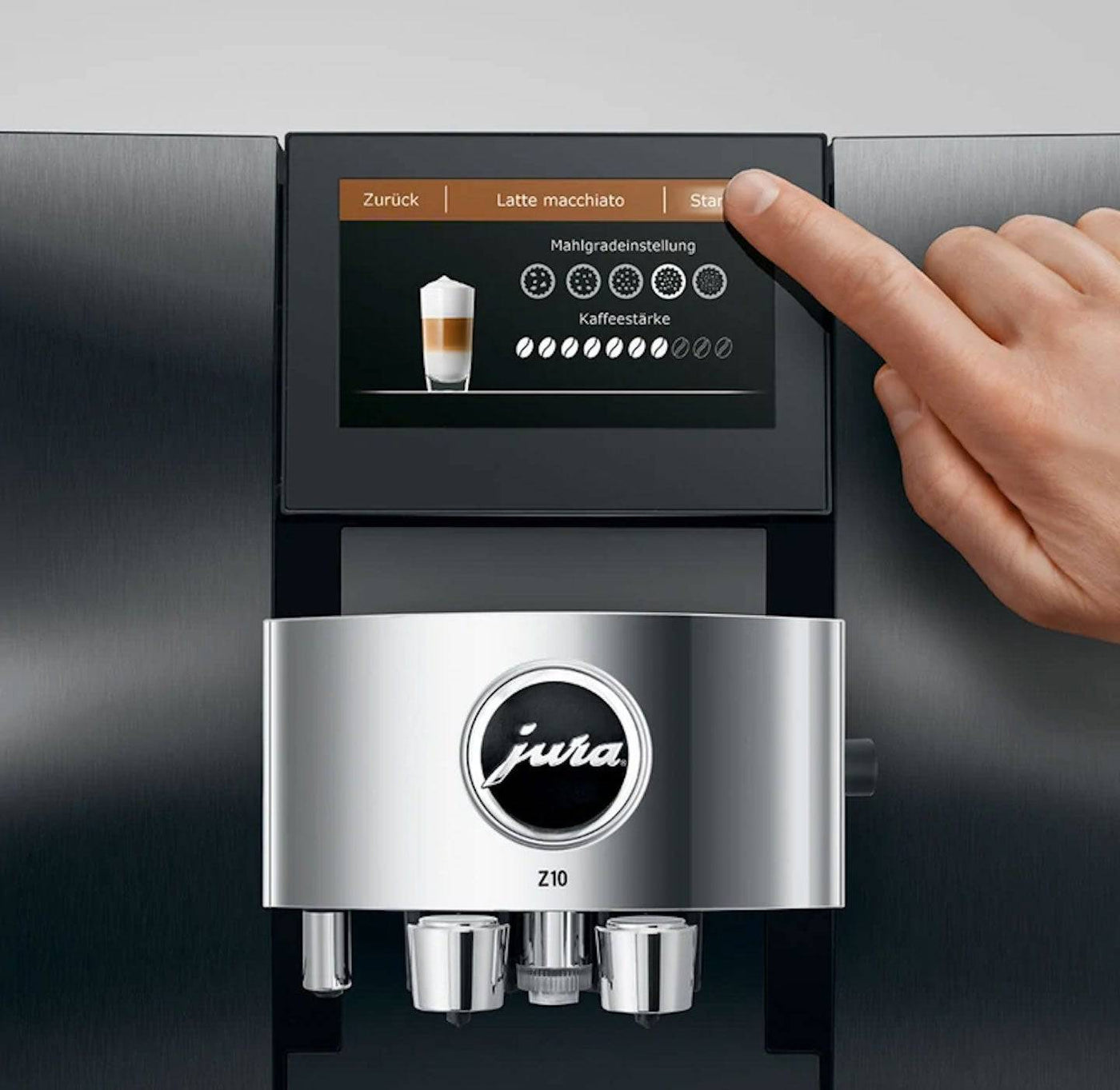Jura Z10 Fully Automatic Bean-To-Cup Machine for Hot and Cold Coffee, Diamond Black - Kitchen Universe