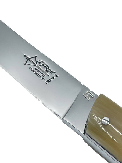 Arbalete Genes David Luxury Fully Forged Steak Knives 6-Piece Set with Full Mixed Horn Handles, 4.25-Inches - Kitchen Universe