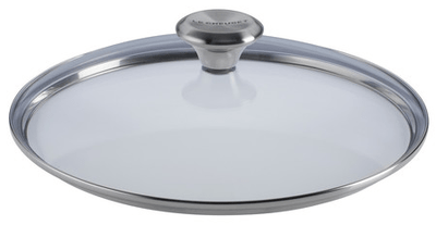 Le Creuset Toughened Nonstick PRO Glass Lid with Stainless Steel Knob, 10-Inches - Kitchen Universe