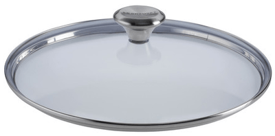 Le Creuset Toughened Nonstick PRO Glass Lid with Stainless Steel Knob, 12-Inches - Kitchen Universe