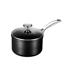 Le Creuset Toughened Nonstick PRO Saucepan with Glass Lid, 2-Quart. - Kitchen Universe