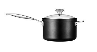 Le Creuset Toughened Nonstick PRO Saucepan with Glass Lid, 3-Quart - Kitchen Universe