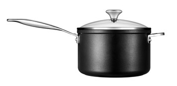 Le Creuset Toughened Nonstick PRO Saucepan with Glass Lid, 4-Quart - Kitchen Universe