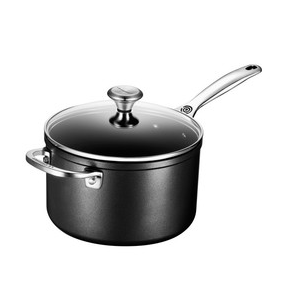 Le Creuset Toughened Nonstick PRO Saucepan with Glass Lid, 4-Quart - Kitchen Universe