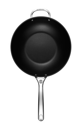 Le Creuset Toughened Nonstick PRO Stir Fry Pan with Helper Handle, 12-Inches - Kitchen Universe