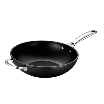 Le Creuset Toughened Nonstick PRO Stir Fry Pan with Helper Handle, 12-Inches - Kitchen Universe