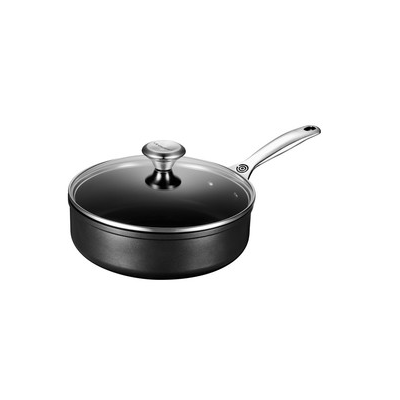 Le Creuset Toughened Nonstick PRO Saute Pan with Glass Lid, 3.5-Quart - Kitchen Universe