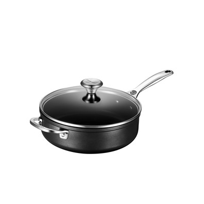 Le Creuset Toughened Nonstick PRO Saute Pan with Glass Lid, 4.25-Quart - Kitchen Universe