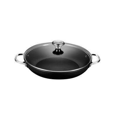 Le Creuset Toughened Nonstick PRO Braiser & Glass Lid with Stainless Steel Knob, 4-Quart - Kitchen Universe