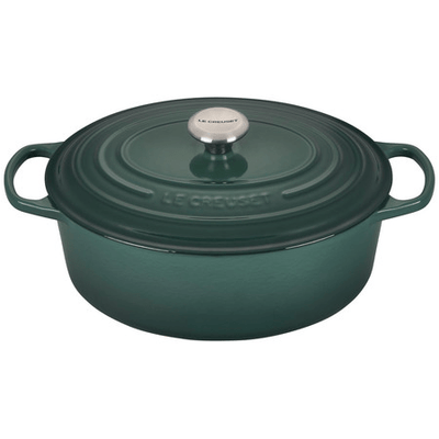 Le Creuset Signature Enameled Cast Iron Oval French / Dutch Oven, 6.75-Quart, Artichaut - Kitchen Universe