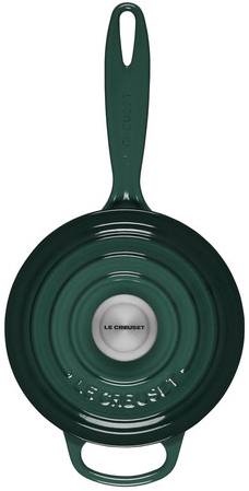 Le Creuset Signature Enameled Cast Iron Sauce Pan with Lid, 1.75-Quart, Artichaut - Kitchen Universe