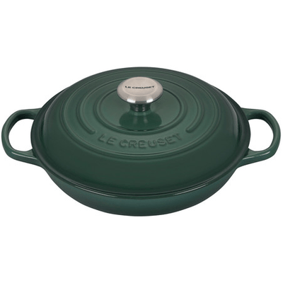 Le Creuset Signature Enameled Cast Iron Braiser with Stainless Steel Knob, 2.25-Quart, Artichaut - Kitchen Universe