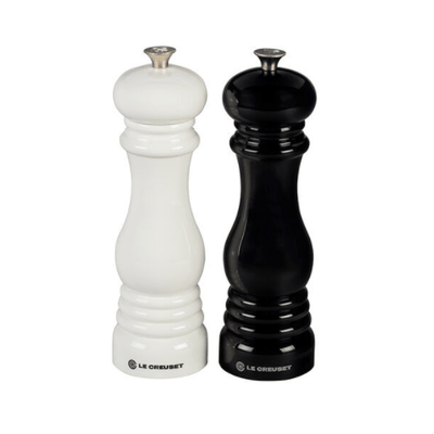 Le Creuset Salt and Pepper Mill Set, Black and White - Kitchen Universe