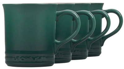 Le Creuset Stoneware Set of 4 Mugs, 14-Ounces, Artichaut - Kitchen Universe