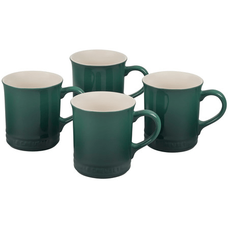 Le Creuset Stoneware Set of 4 Mugs, 14-Ounces, Artichaut - Kitchen Universe