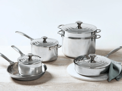 Le Creuset Tri-Ply Stainless Steel 2-Quart Saucier Pan