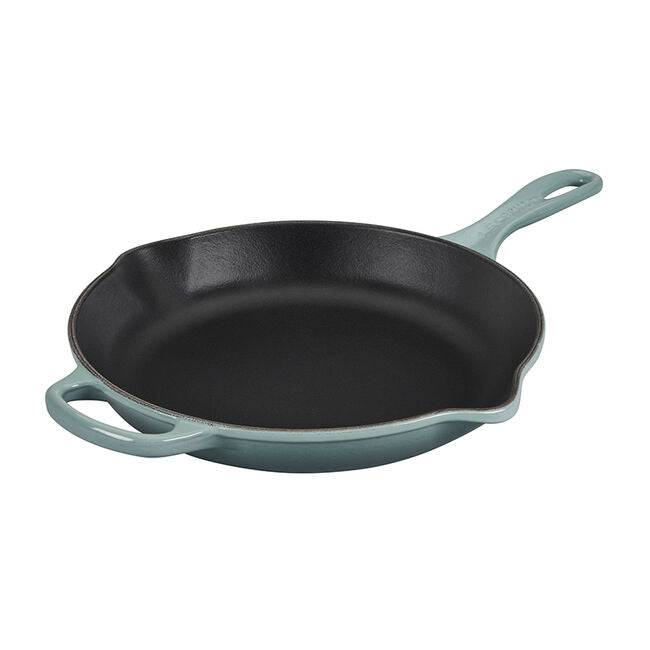 Le Creuset Signature Enameled Cast Iron Skillet, 10.25-Inches, Sea Salt - Kitchen Universe