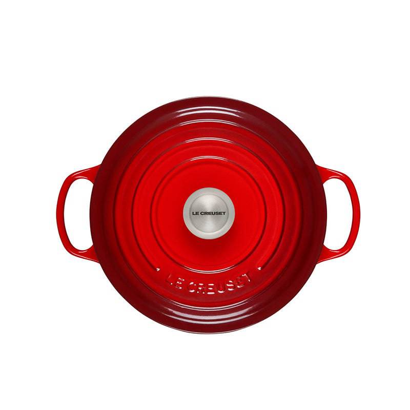 Le Creuset Signature Enameled Cast Iron Round / Dutch Oven, 5.5 qt, Cerise - Kitchen Universe