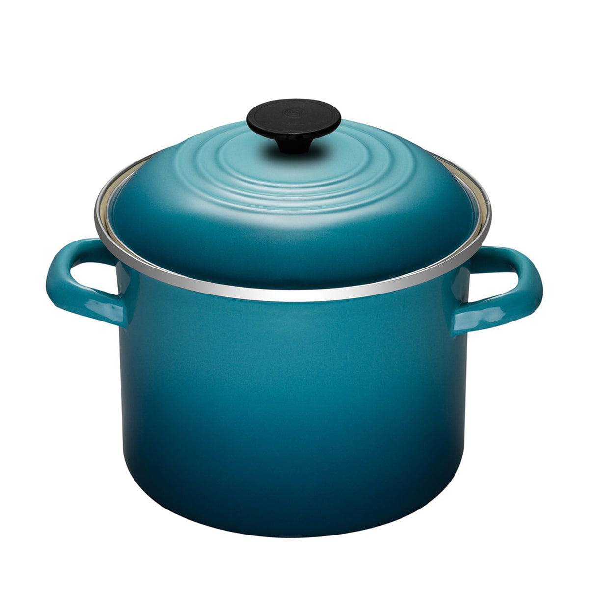 Le Creuset Enamel on Steel Stockpot, 6-Quart, Caribbean - Kitchen Universe