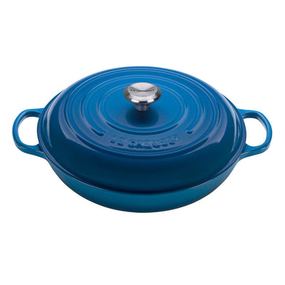 Le Creuset Signature Enameled Cast Iron Braiser with Stainless Steel Knob, 2.25-Quart, Marseille - Kitchen Universe